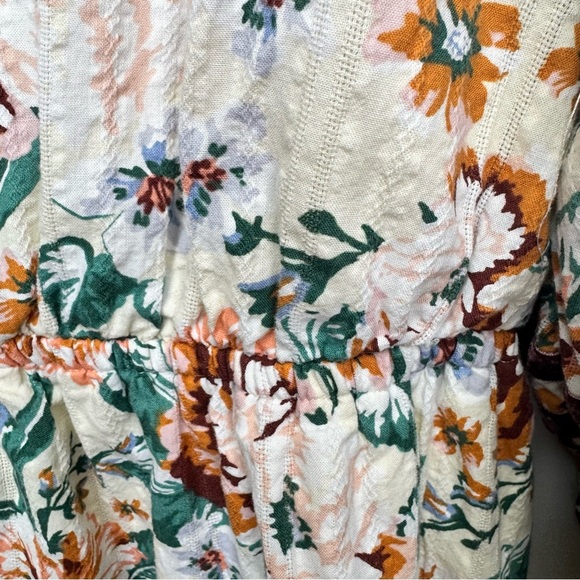 Lauren Conrad Fall Print Floral Ruffle Puff Sleeve Dress Size XXL - Picture 10 of 14